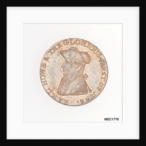 Token commemorating Admiral of the Fleet Richard Howe (1726-1799) and the Glorious First of June, 1794 by T. Wyon