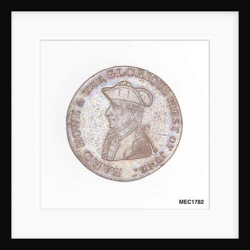 Token commemorating Admiral of the Fleet Richard Howe (1726-1799) and the Glorious First of June, 1794 by T. Wyon