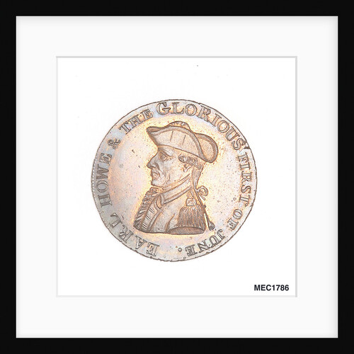 Emsworth halfpenny token commemorating Admiral of the Fleet Richard Howe (1726-1799) and the Glorious First of June, 1794 by unknown