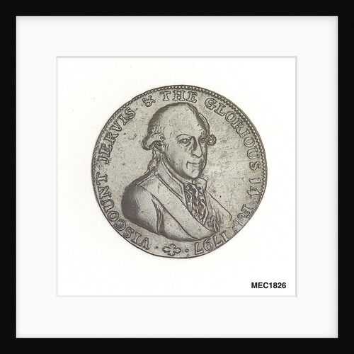 Portsmouth halfpenny token commemorating John Jervis, Earl St Vincent (1735-1823) and the battle of Cape St Vincent, 1797 by J. Pitt