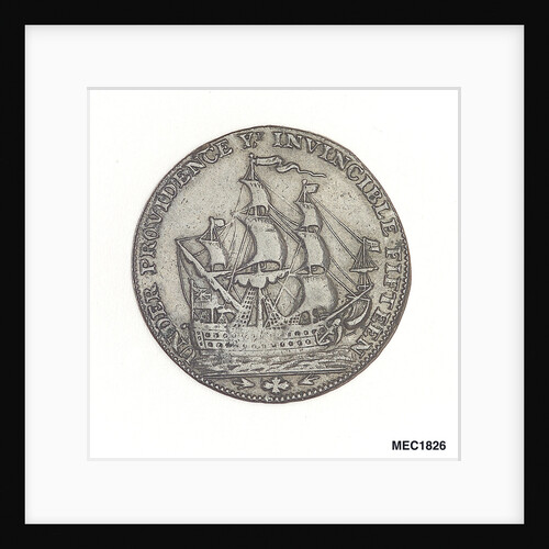 Portsmouth halfpenny token commemorating John Jervis, Earl St Vincent (1735-1823) and the battle of Cape St Vincent, 1797 by J. Pitt
