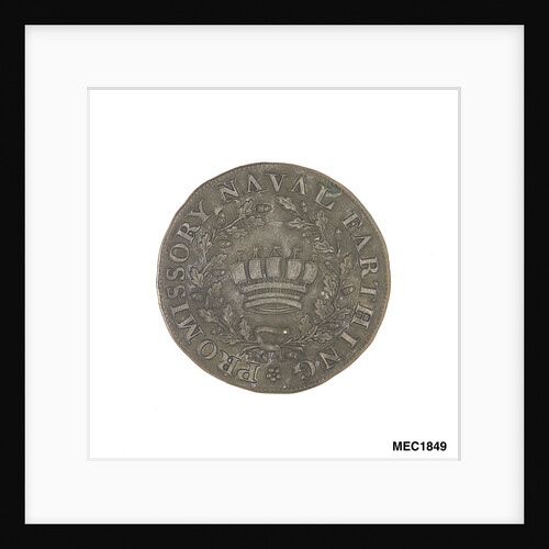Promissory naval farthing token commemorating Admiral Alexander Hood, 1st Viscount Bridport (1727-1814) by T. Wyon