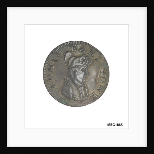 Promissory naval farthing token commemorating Admiral of the Fleet Richard Howe (1726-1799) by T. Wyon