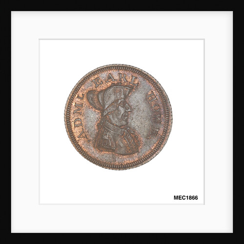 Promissory naval farthing token commemorating Admiral of the Fleet Richard Howe (1726-1799) by T. Wyon