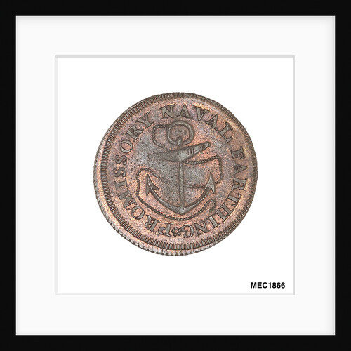 Promissory naval farthing token commemorating Admiral of the Fleet Richard Howe (1726-1799) by T. Wyon