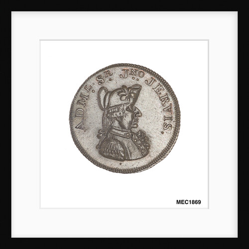 Promissory naval farthing token commemorating John Jervis, Earl St Vincent (1735-1823) by T. Wyon