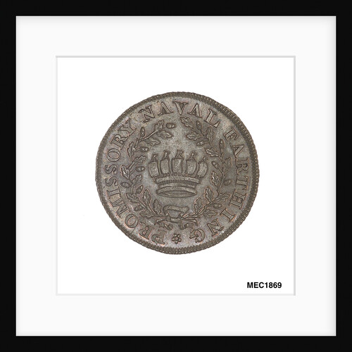 Promissory naval farthing token commemorating John Jervis, Earl St Vincent (1735-1823) by T. Wyon
