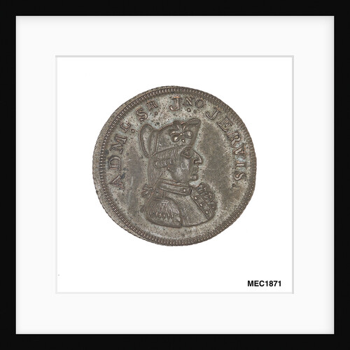 Promissory naval farthing token commemorating John Jervis, Earl St Vincent (1735-1823) by T. Wyon