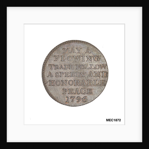Promissory naval farthing token commemorating John Jervis, Earl St Vincent (1735-1823) by T. Wyon