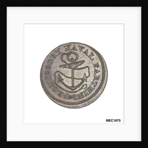 Promissory naval farthing token commemorating Admiral John MacBride by T. Wyon