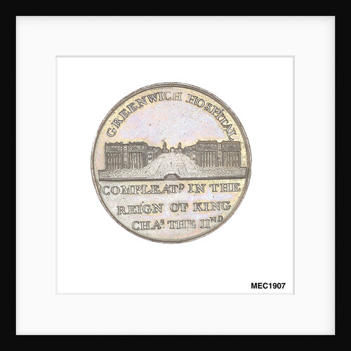 Penny token commemorating Greenwich Hospital by T. Wyon