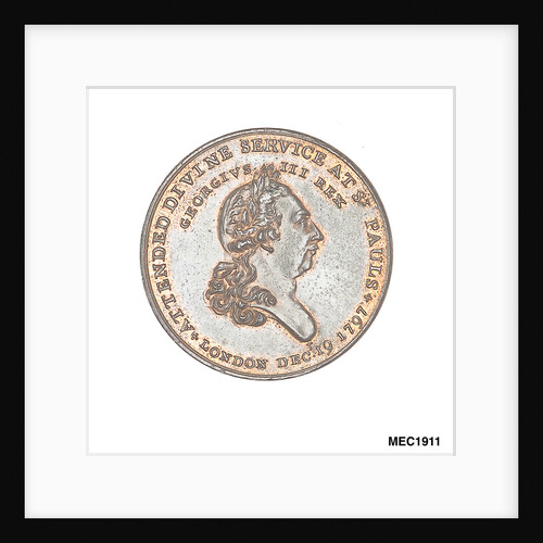 Penny token commemorating naval victories and the Royal Thanksgiving at St Pauls, 1797 by unknown