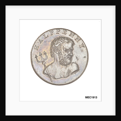 Fowler's halfpenny token by T. Wyon