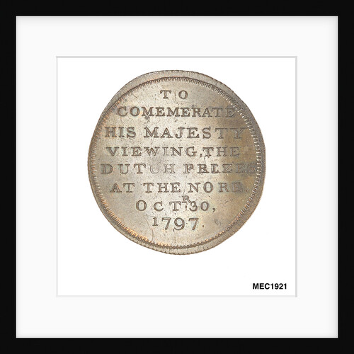 Halfpenny token commemorating His Majesty viewing the Dutch Prizes at the Nore, 1797 by unknown