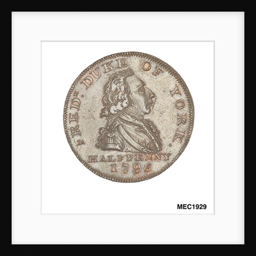Halfpenny token commemorating Frederick Augustus, Duke of Albany and York (1763-1827) by unknown
