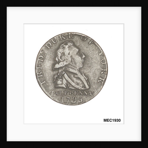 Halfpenny token commemorating Frederick Augustus, Duke of Albany and York (1763-1827) by unknown