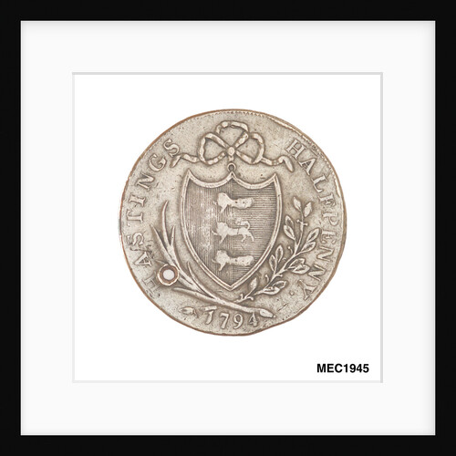 Hastings halfpenny token by T. Wyon