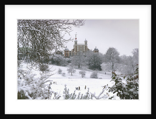 Flamsteed House in the snow, Royal Observatory, Greenwich by National Maritime Museum