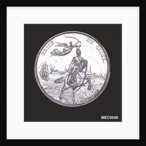 Medal commemorating Admiral Duc d'Angoulême and the capture of Cadiz, 1823 by Jacques-Augustin Dieudonn