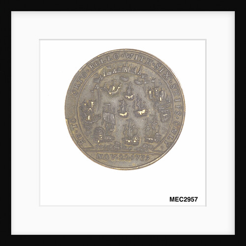Medal commemorating depicting Admiral Vernon and the capture of Porto Bello, 1739 by unknown