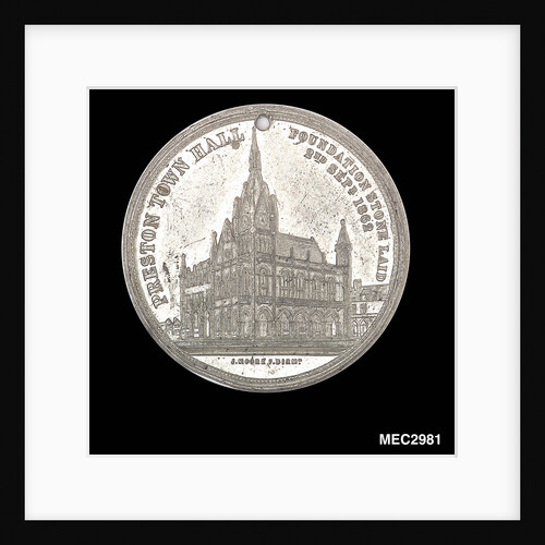 Commemorative medal depicting Preston town hall by John Moore