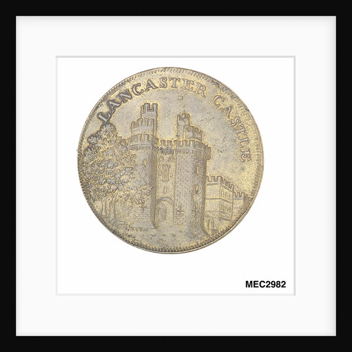 Commemorative medal depicting Lancaster castle and bridge by unknown