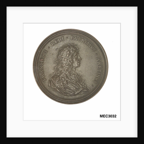 Commemorative medal depicting Francesco Redi (1626-97) by Massimiliano Soldani-Benzi