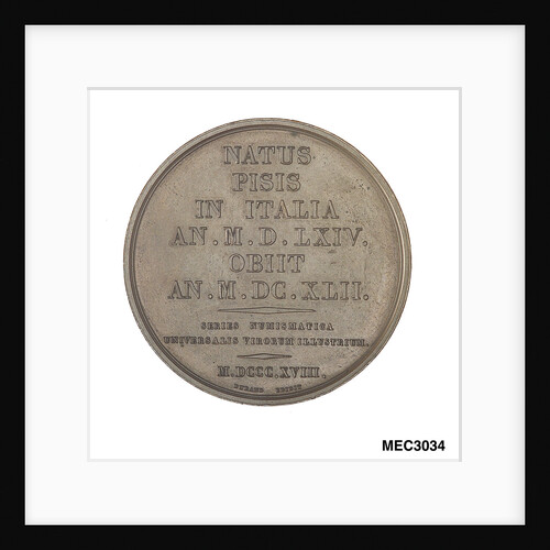 Commemorative medal depicting Galileo Galilei (1564-1642) by Unknown