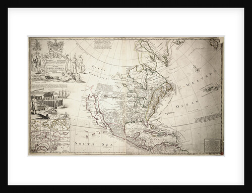 Map of North America by Herman Moll