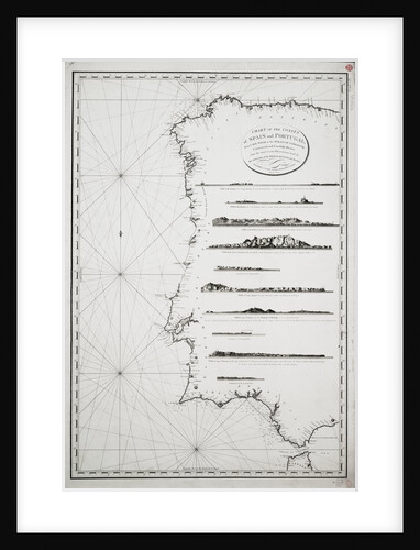 Chart of the coasts of Spain and Portugal, from Cape Pinas to the Strait of Gibraltar, constructed and carefully drawn from the most recent observations made by the officers of the French and Spanish navies by P Steel