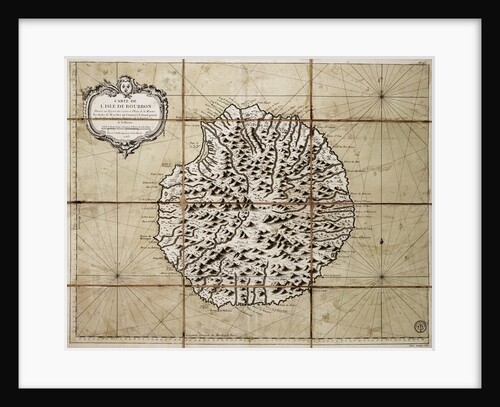 Map of the Isle of Bourbon prepared at the depository of maps and seacharts by Jacques Nicolas Bellin