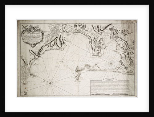Hydrographic chart of the Bay of Cadiz by Jacques Nicolas Bellin