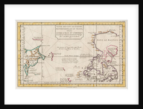 Map of Asia and America by Jacques Nicolas Bellin