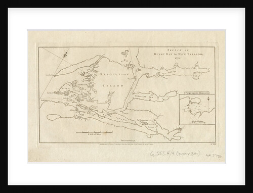 Sketch of Dusky Bay, New Zealand, 1773 by James Cook