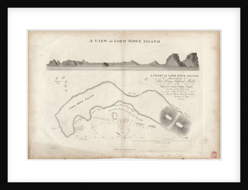 A chart of Lord Howe Island, 1788 by J. Stockdale