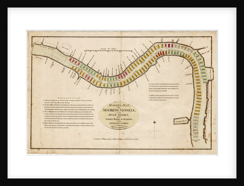 Mr Ogle's plan, for mooring vessels, in the River Thames, from London Bridge to Deptford, on an improved system by Edward Ogle