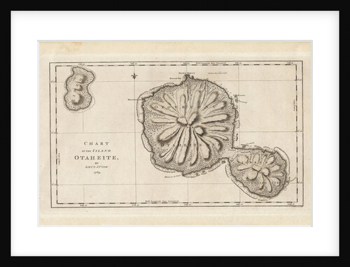 Chart of the Island Otaheite (Tahiti) by James Cook, 1769 by James Cook