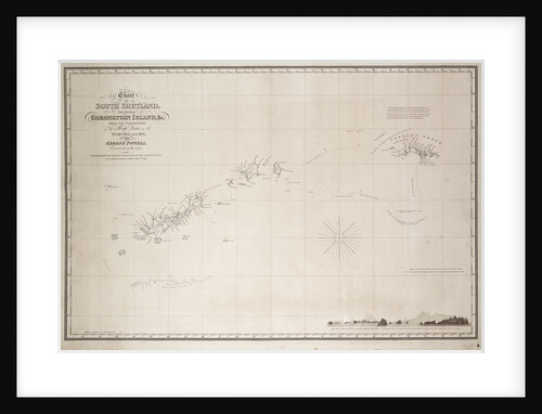 Chart of South Shetland including Coronation Island, from the exploration of the sloop Dove in the years 1821 and 1822 by George Powell Commander of the same by George Powell