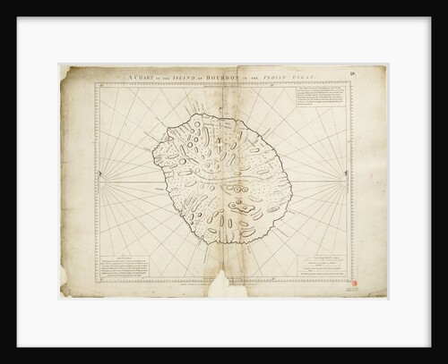 A chart of the Island of Bourbon in the Indian Ocean by William Gilbert
