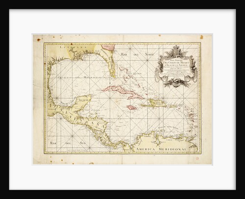 Gulf of Mexico chart by de la Cruz by Thomas Lopez