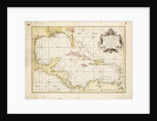 Gulf of Mexico chart by de la Cruz by Thomas Lopez