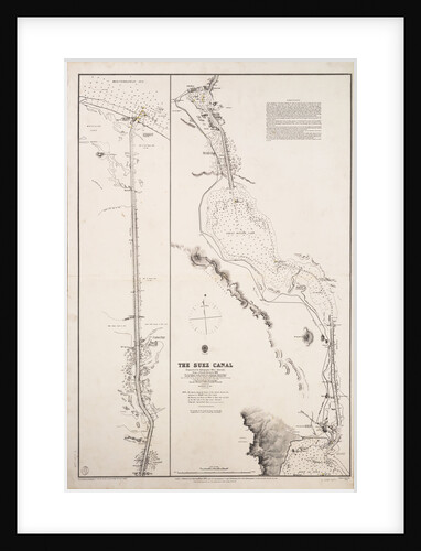 Chart of the Suez Canal, 1870-1871 by Hydrographic Office