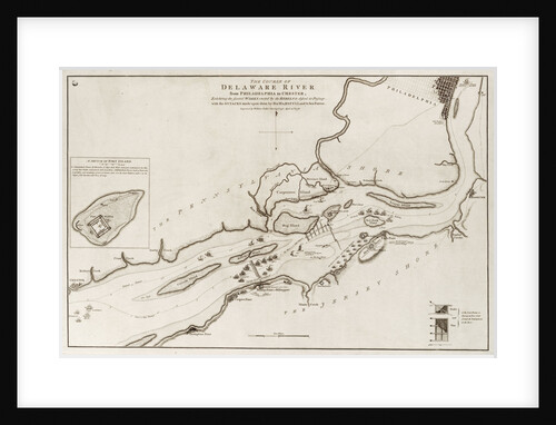 The course of Delaware River from Philadelphia to Chester, North America by Wiiliam Faden