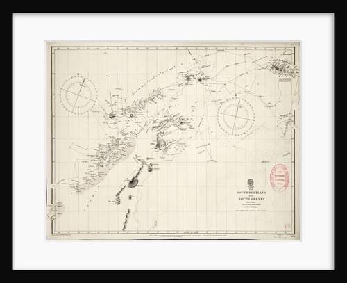Map of South Shetland and South Orkney Islands by Admiralty Hydrographic Office