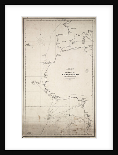 A chart showing the track of HM sloop 'Larne', J.W.D.Brisbane, Esq. Commander, from the 1 January 1846 to 27 June 1847 by J.W.D. Brisbane