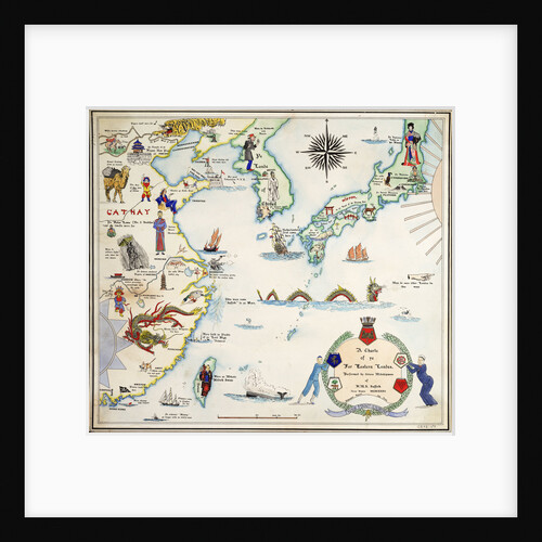 Humorous map of the South China Sea and Yellow Sea, 1932 by unknown