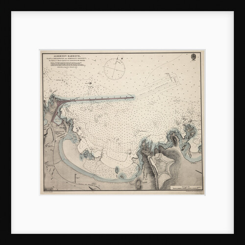 Alderney Harbour, plan of breakwater and Admiralty property by British Admiralty Hydrographic Office