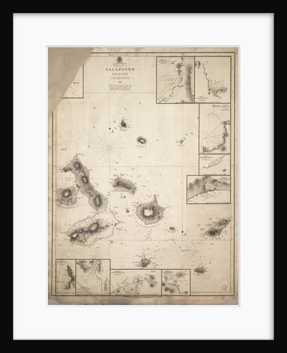 Chart of Galapagos Islands surveyed during voyage of HMS 'Beagle' by Robert Fitzroy