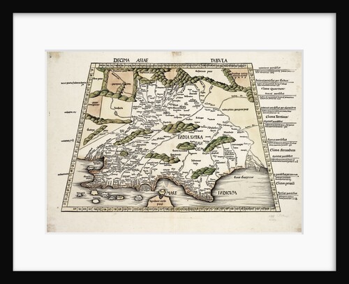Conical projection of India by Ptolemy