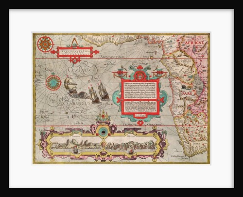 Chart of the Guinea coast, Manicongo and Angola as far as the Cape of Good Hope by A.F. van Langren